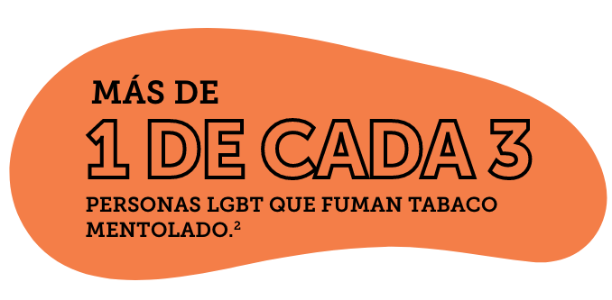 Más de 1 de cada 3 personas LGBT que fuman tabaco mentolado.2